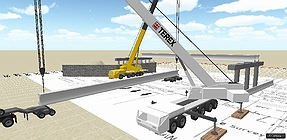 Hoisting the third beam